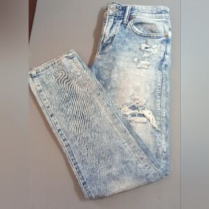 American Eagle Airflex Light Blue Distressed Skinny Jeans Men's Size 29x32